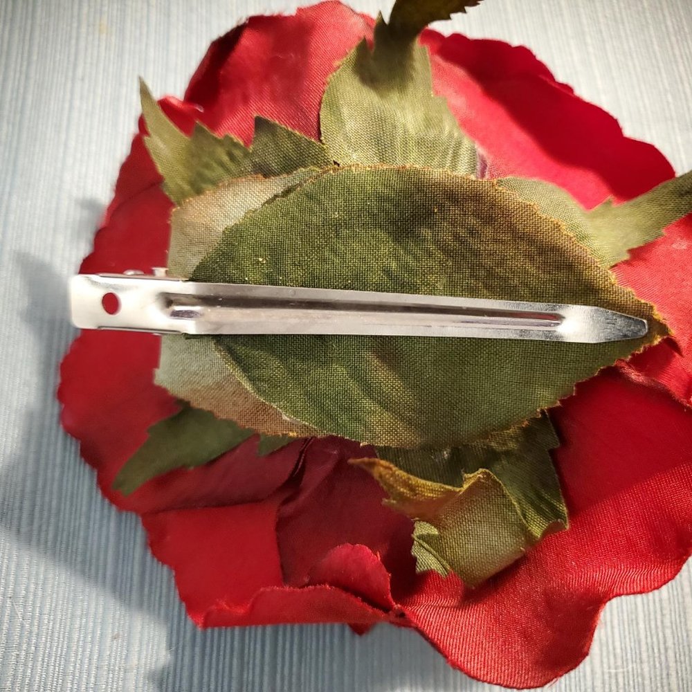 Hair Flower (red rose) - Picture 2 of 2